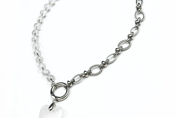 Колье БОЛЬШОЕ СЕРДЦЕ. Горный хрусталь