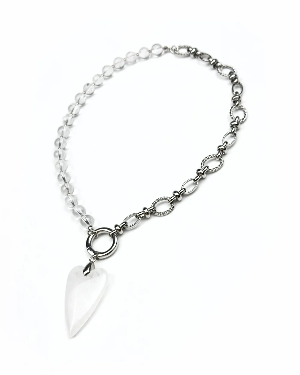 Колье БОЛЬШОЕ СЕРДЦЕ. Горный хрусталь