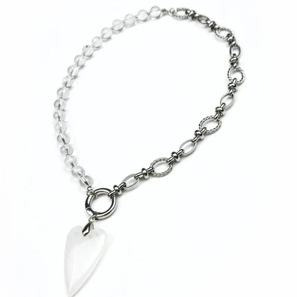 Колье БОЛЬШОЕ СЕРДЦЕ. Горный хрусталь