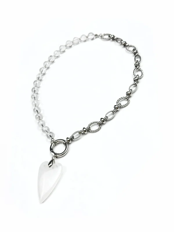 Колье БОЛЬШОЕ СЕРДЦЕ. Горный хрусталь