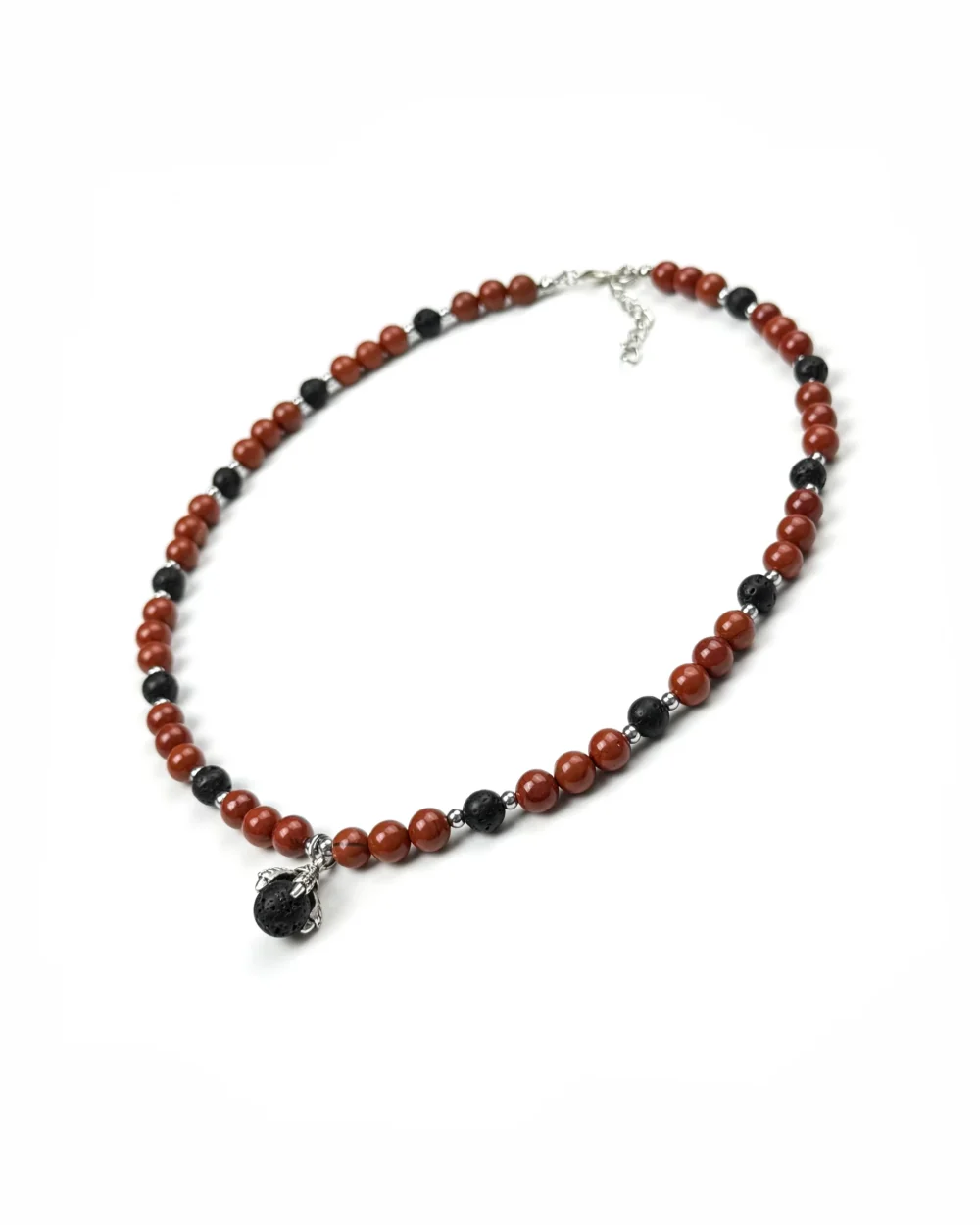 Колье КОГОТЬ ДРАКОНА. Яшма и Лава