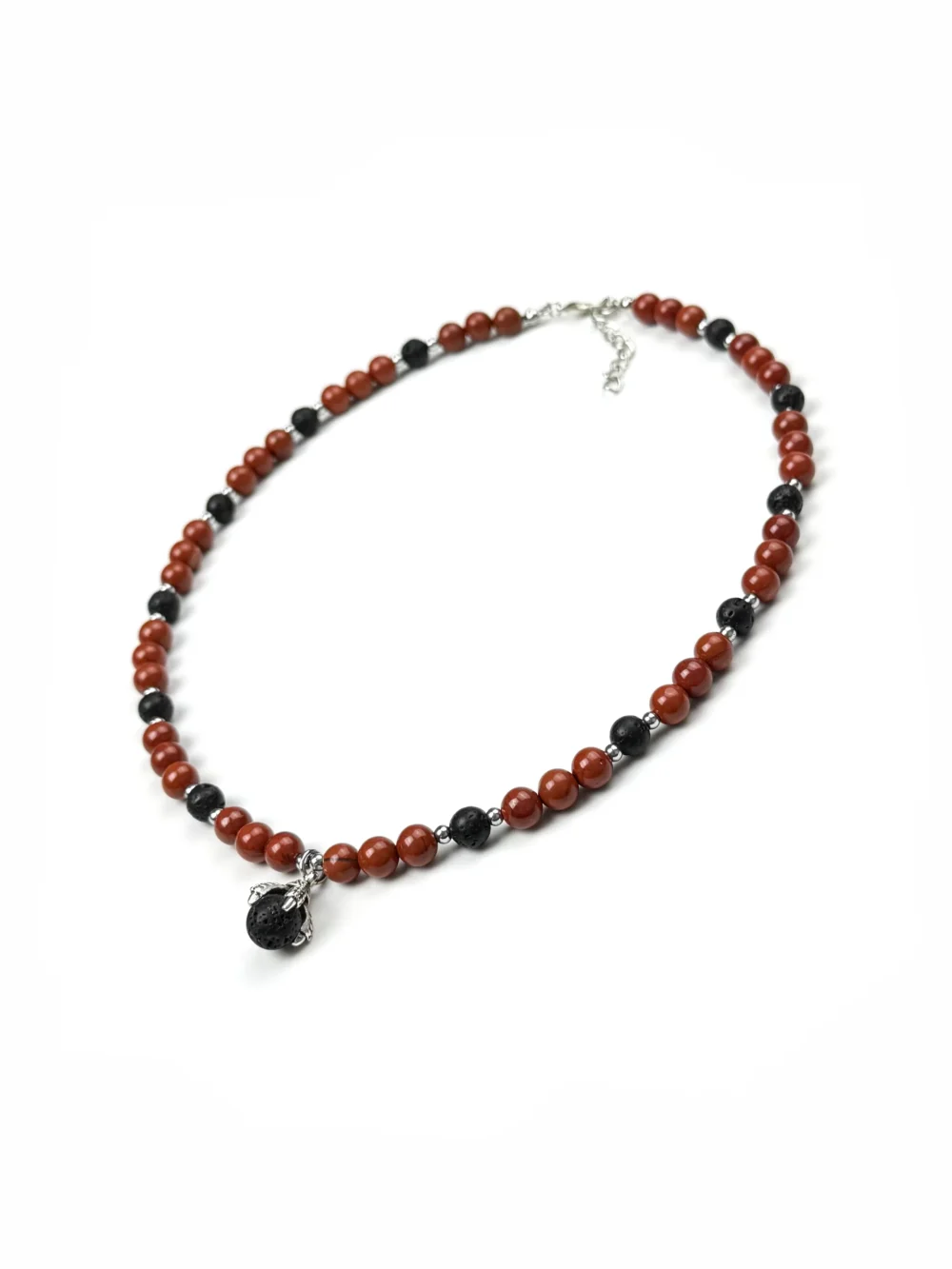 Колье КОГОТЬ ДРАКОНА. Яшма и Лава