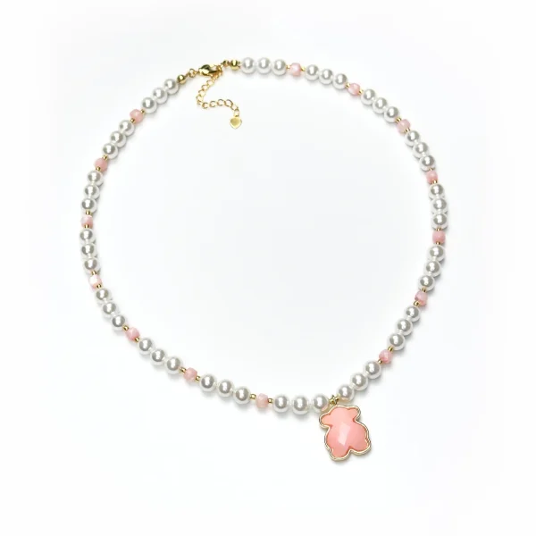 Колье РОЗОВЫЙ МИШКА 2.0