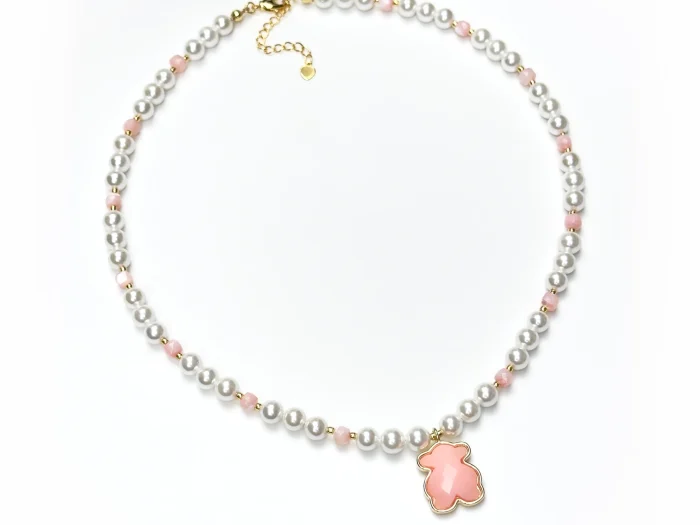 Колье РОЗОВЫЙ МИШКА 2.0