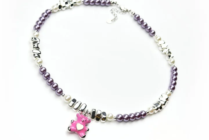 Колье РОЗОВЫЙ МИШКА