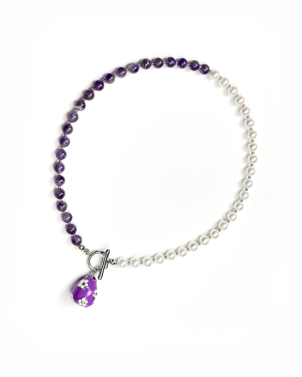 Колье ПАСХАЛЬНОЕ ЯЙЦО. Аметист